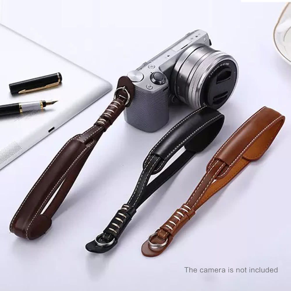 Black  PU Leather X5-M Camera Wrist Hand Strap for Sony Fujifilm Nikon Panasonic Olympus Leica DSLR / Micro Single Cameras
