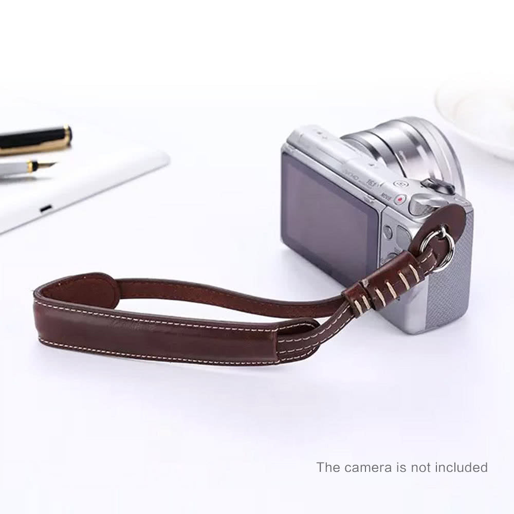 Brown  PU Leather X5-M Camera Wrist Hand Strap for Sony Fujifilm Nikon Panasonic Olympus Leica DSLR / Micro Single Cameras