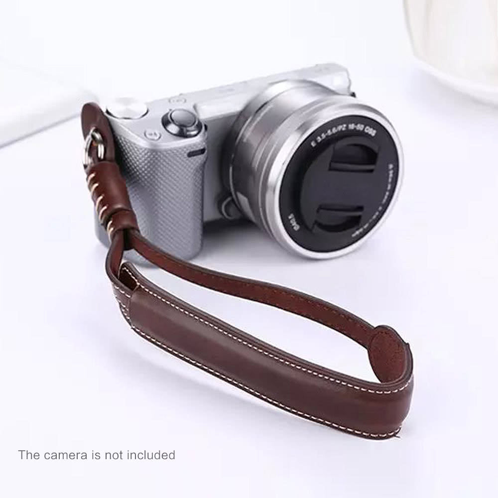 Brown  PU Leather X5-M Camera Wrist Hand Strap for Sony Fujifilm Nikon Panasonic Olympus Leica DSLR / Micro Single Cameras