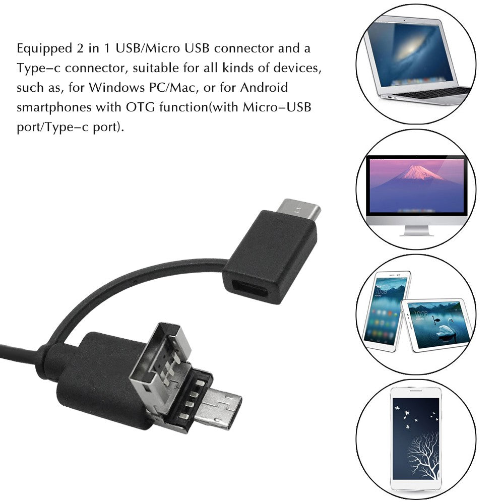 Digital USB Microscope Inspection Magnifier Waterproof Camera Built-in 8-LED Lights with Advanced CMOS Sensor 10X-200X Magnification