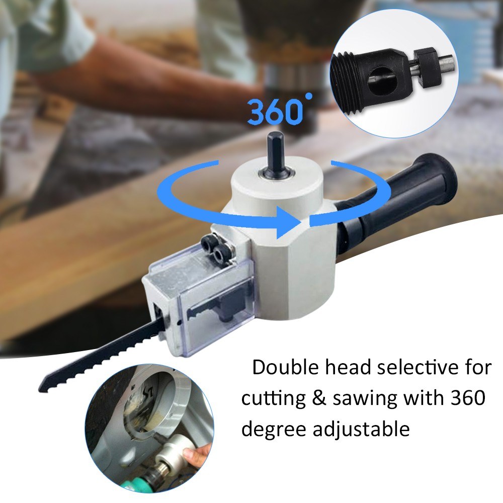 Double Head Nibbler Saw Cutter Nibble Metal Cutting Sheet - Silver/Black