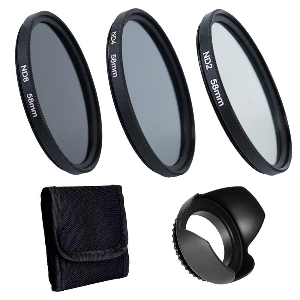 Camera Lens Filters Kit Lens Hood for Canon Camera - 58mm