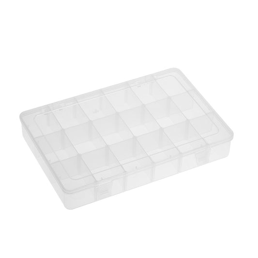 Adjustable Transparent Plastic Dividers 18 Compartment Slot Storage Box Organizer for Small Tools