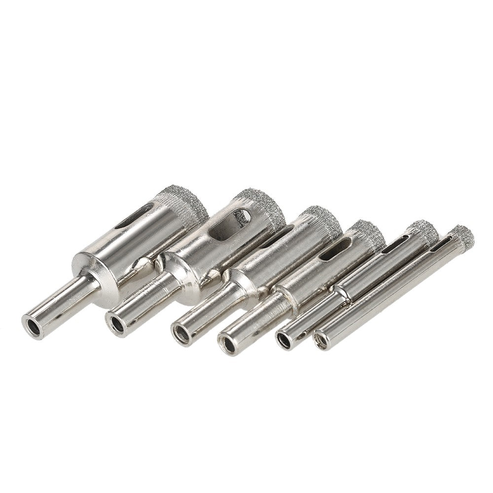 10PCS 6-30mm Glass Hole Drill Bits Saw Kit Marble Ceramic Glass Porcelain Drilling Tool