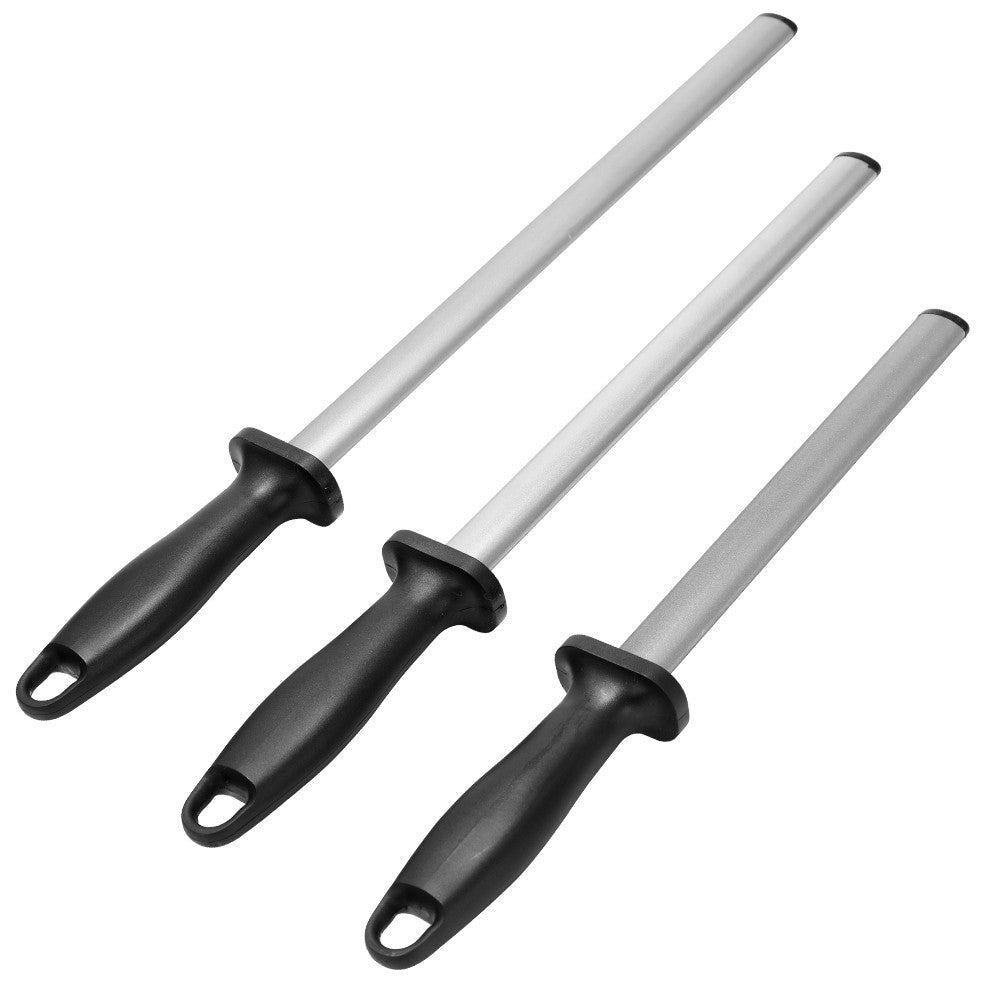 Oval Steel Sharpener Rod Grit Diamond Coated Cutter Sharpening Tool for Home Kitchen Utensils - 8inch Sharpening Length