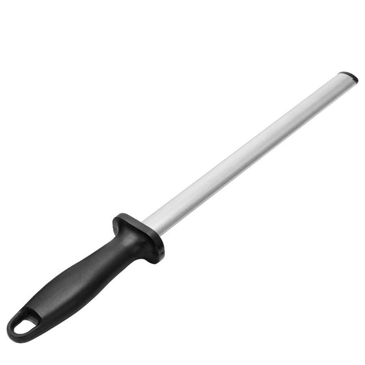 Oval Steel Sharpener Rod Grit Diamond Coated Cutter Sharpening Tool for Home Kitchen Utensils - 10inch Sharpening Length