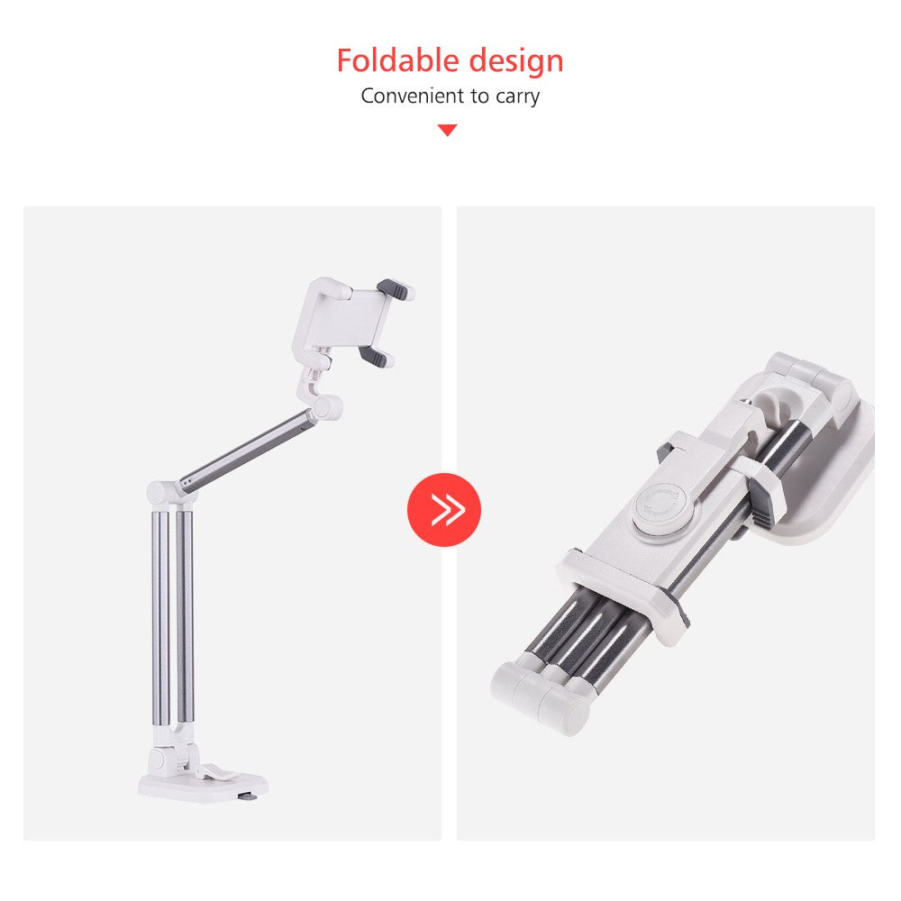 Universal Smartphone Desktop Stand Car Phone Mount Holder - Silver
