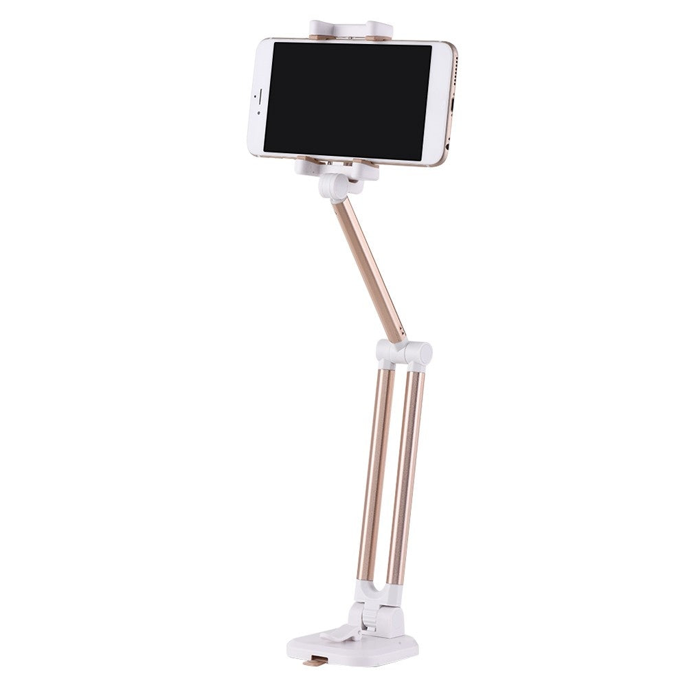 Universal Smartphone Desktop Stand Car Phone Mount Holder - Gold