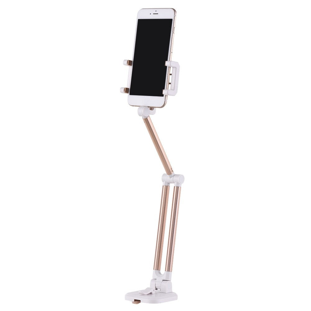 Universal Smartphone Desktop Stand Car Phone Mount Holder - Gold