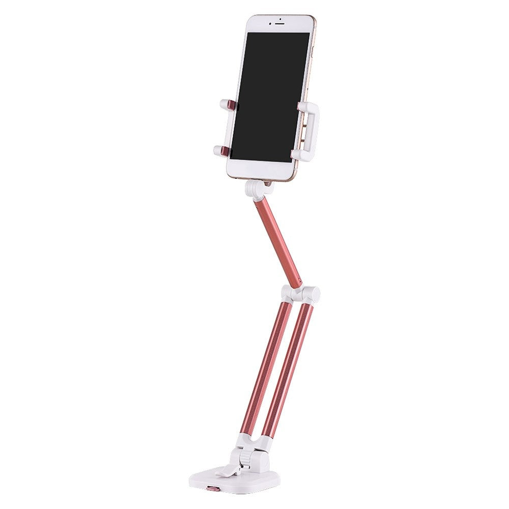Universal Smartphone Desktop Stand Car Phone Mount Holder - Rose Gold
