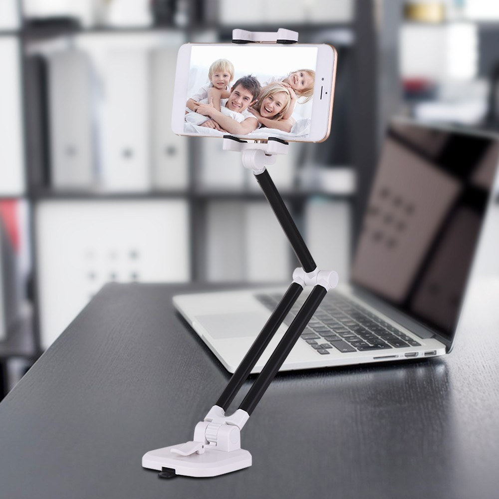 Universal Smartphone Desktop Stand Car Phone Mount Holder - Black