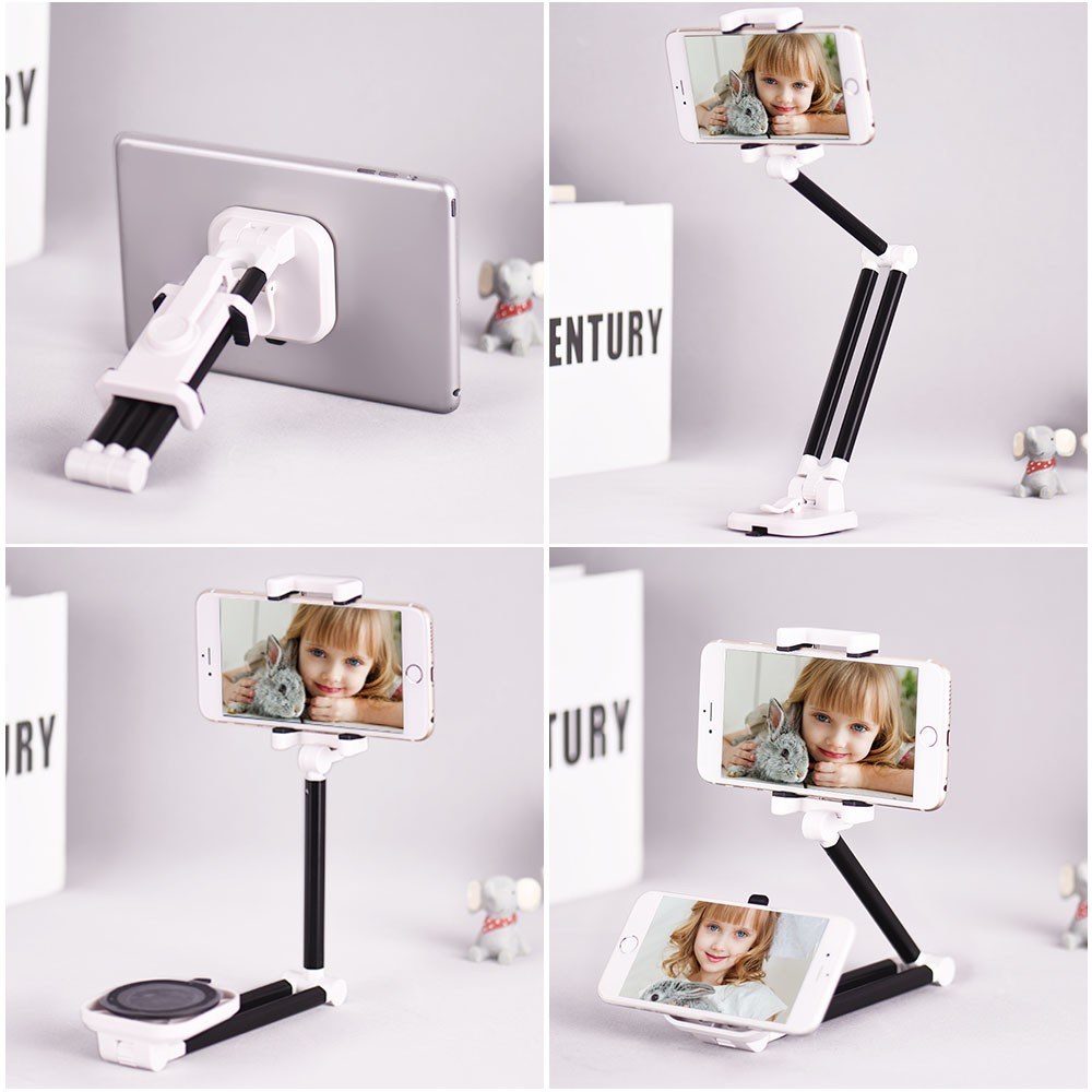 Universal Smartphone Desktop Stand Car Phone Mount Holder - Black