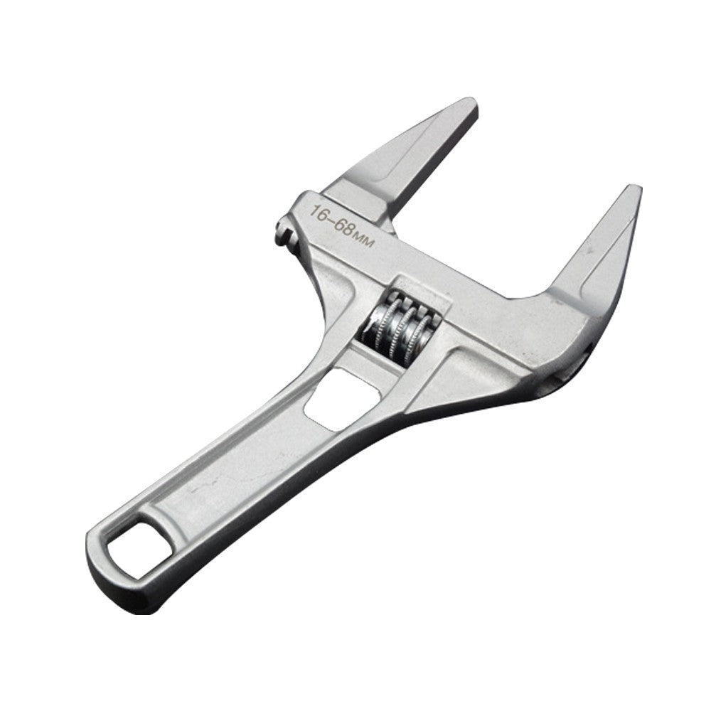 Aluminum Alloy Multifunctional Adjustable Bathroom Wrench Large Opening - Silver