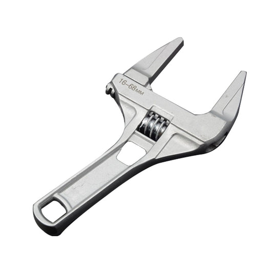 Aluminum Alloy Multifunctional Adjustable Bathroom Wrench Large Opening - Silver