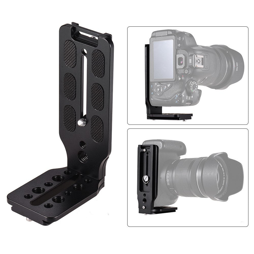 L Shape QR Quick Release Plate - Black