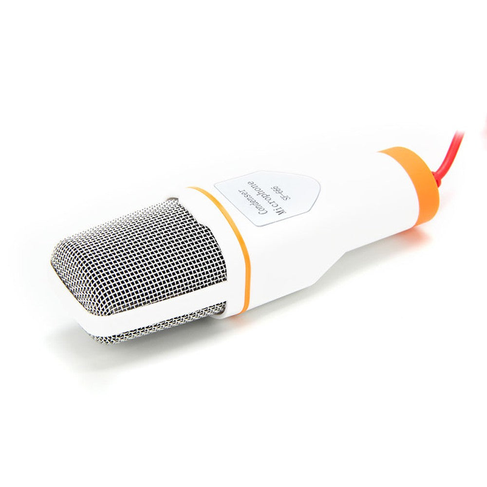 Professional Sound Audio Wired Stereo Condenser Microphone - White