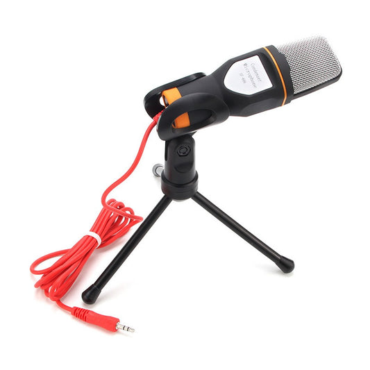 Professional Sound Audio Wired Stereo Condenser Microphone - Black