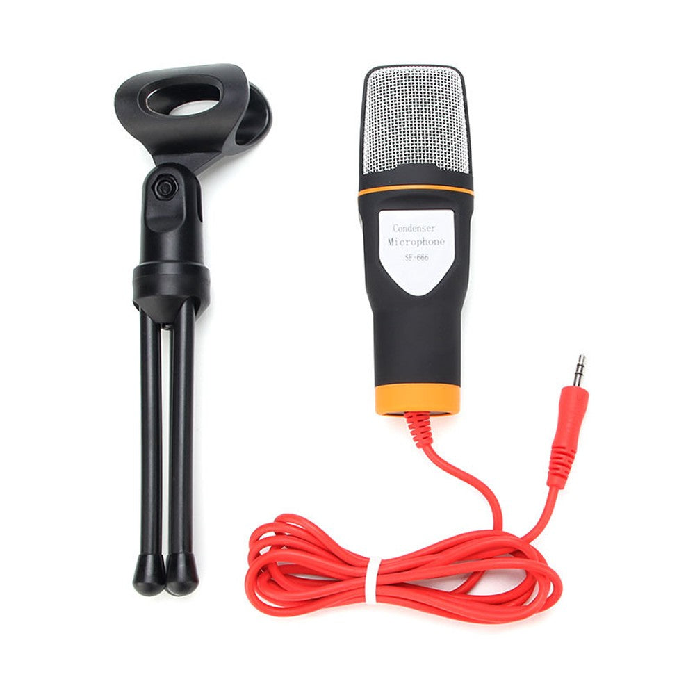Professional Sound Audio Wired Stereo Condenser Microphone - Black