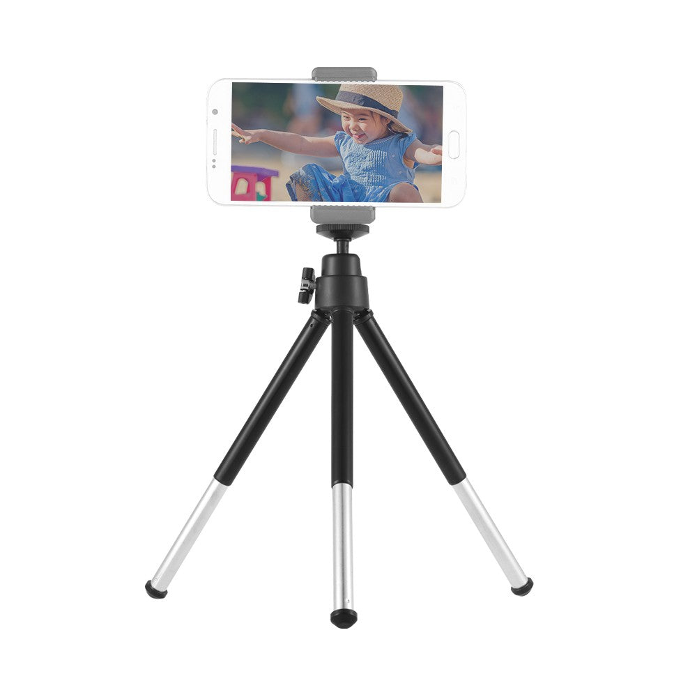 2-Section Extendable Desktop Mini Tripod Stand Holder - Black