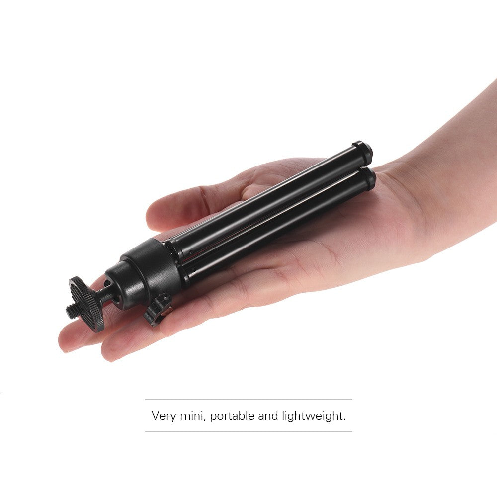 2-Section Extendable Desktop Mini Tripod Stand Holder - Black