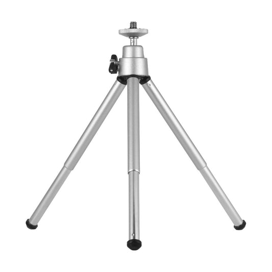 2-Section Extendable Desktop Mini Tripod Stand Holder - Silver