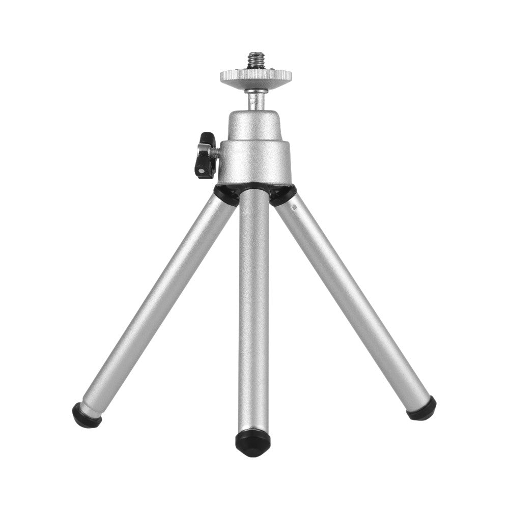 2-Section Extendable Desktop Mini Tripod Stand Holder - Silver