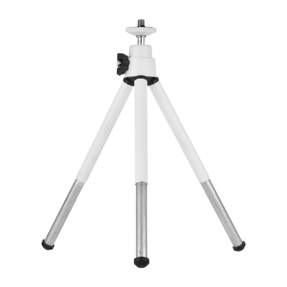 2-Section Extendable Desktop Mini Tripod Stand Holder - White