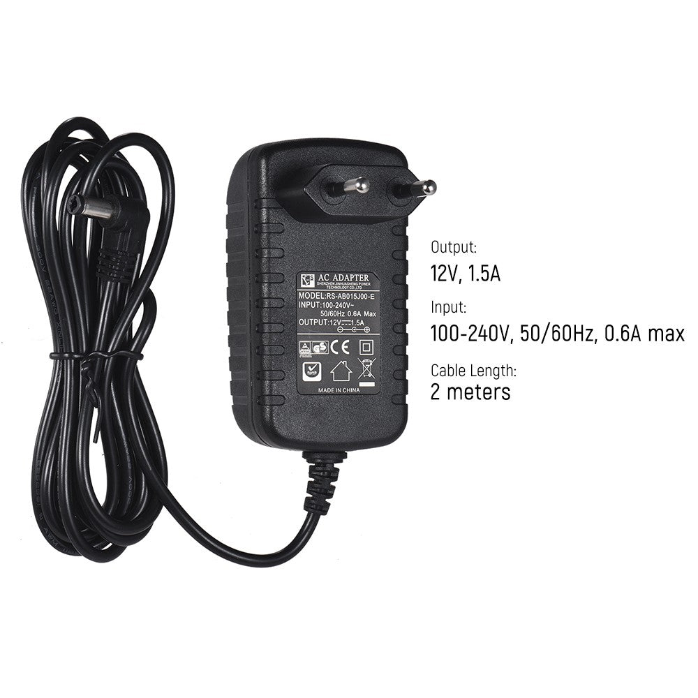 Power Adapter for Viltrox L116T L116B L132T L132B VL-162T LED Video Lights 100-240V - EU Plug