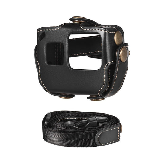 Uniqkart for GoPro Hero 6/5 Action Camera  PU Leather Shell Cover Bag Case - Black