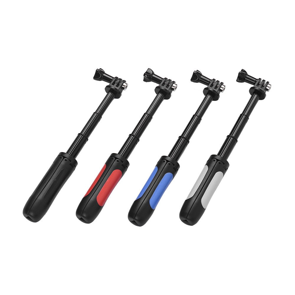 Uniqkart for GoPro Hero Sports Action Camera Tripod Stand Hand Grip Mini Extension Selfie Stick - Red