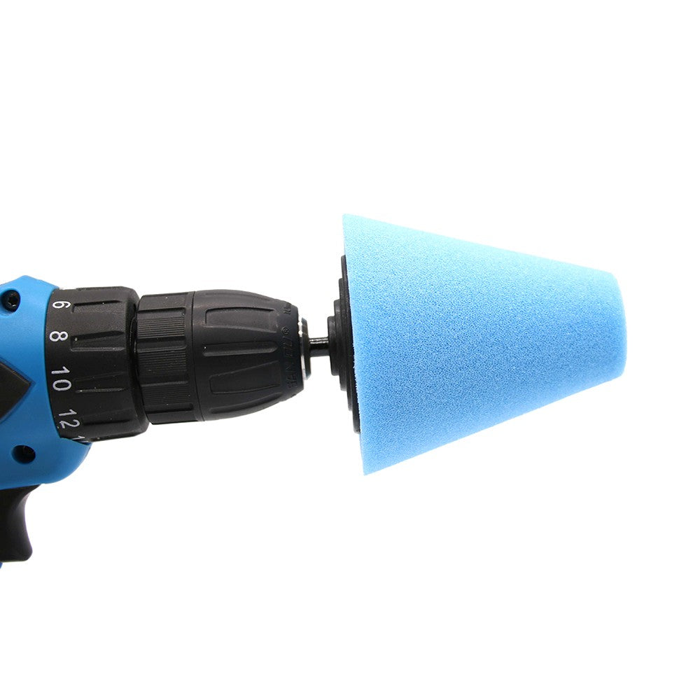 Uniqkart for Car Wheel Hub Tool Car Cleaning Burnishing Foam Shaped Buffing Pads - Blue