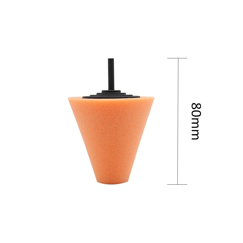 Uniqkart for Car Wheel Hub Tool Car Cleaning Burnishing Foam Shaped Buffing Pads - Orange