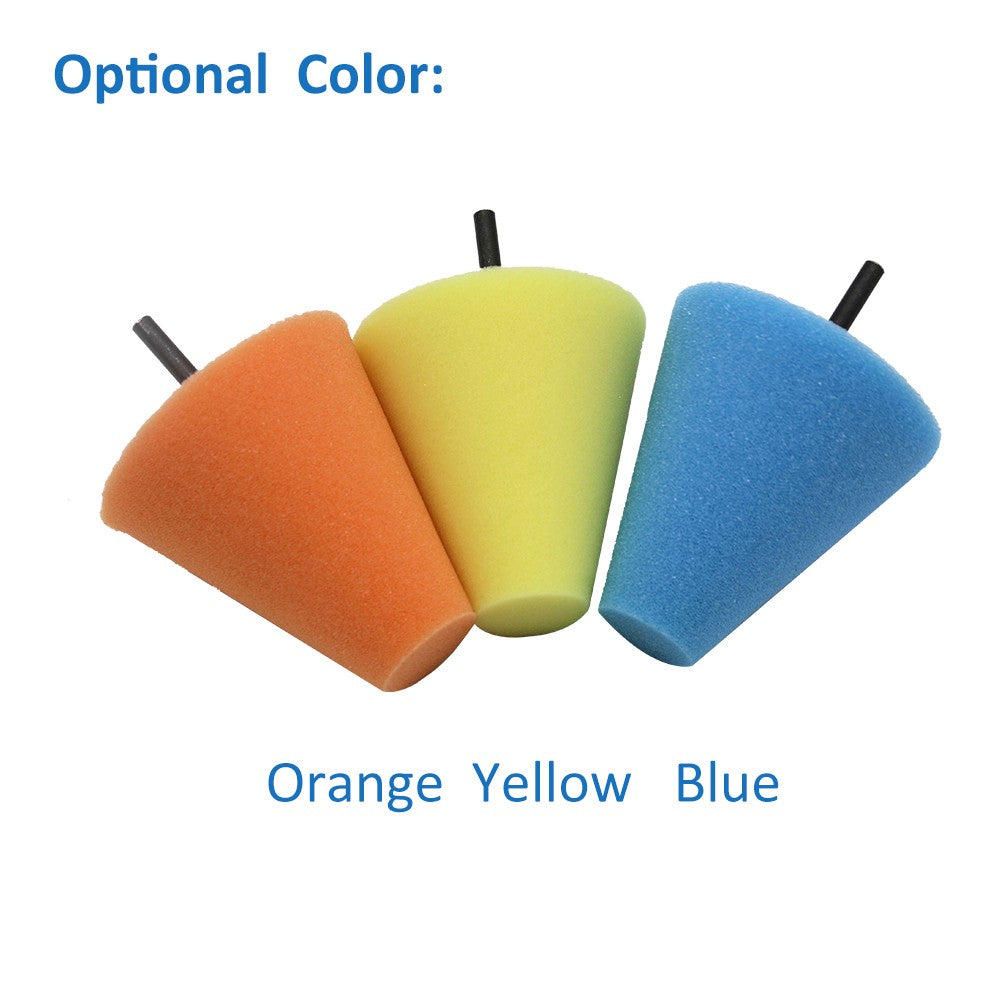 Uniqkart for Car Wheel Hub Tool Car Cleaning Burnishing Foam Shaped Buffing Pads - Yellow