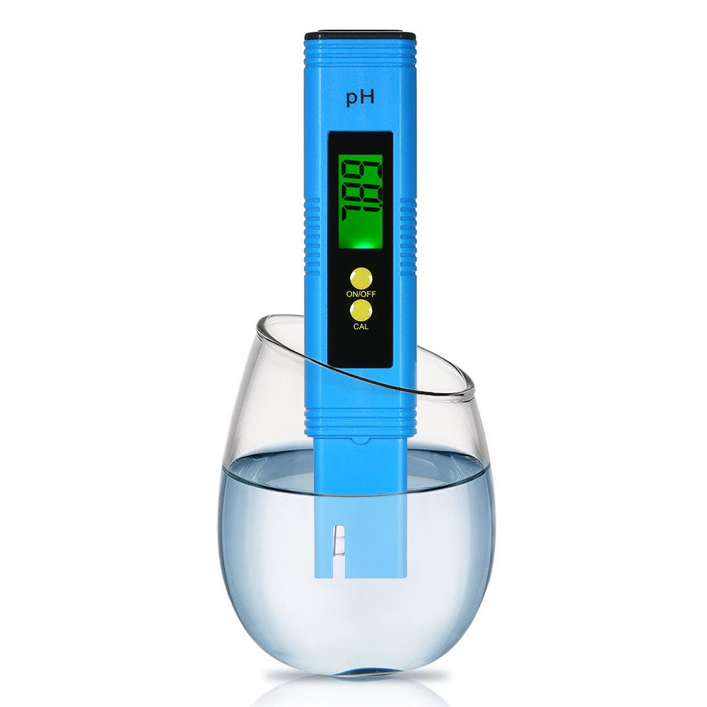 Portable Auto Water Quality Tester Digital LCD pH Meter pH Test Pen - Blue
