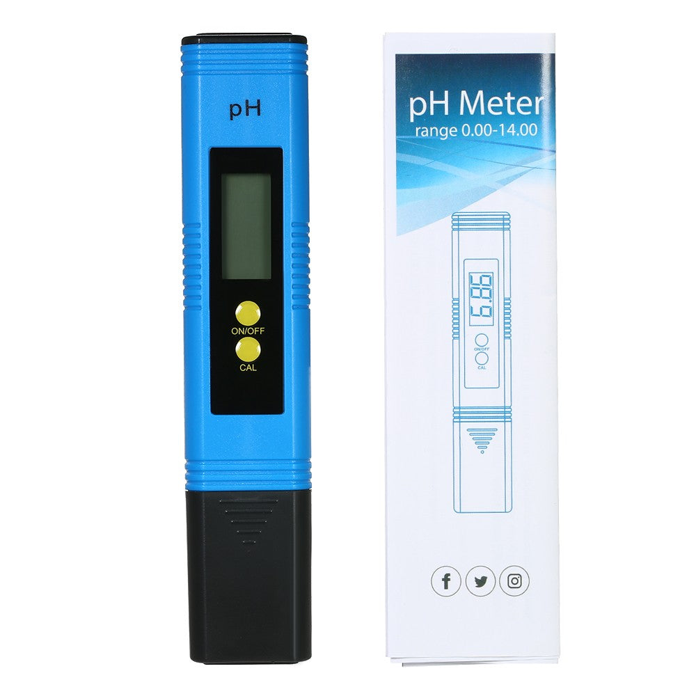 Portable Auto Water Quality Tester Digital LCD pH Meter pH Test Pen - Blue