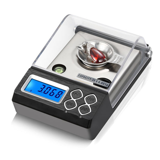 High Precision Digital Milligram Scale Electronic Balance Powder Scale Gold Jewelry Carat Scale - 20g/0.001g