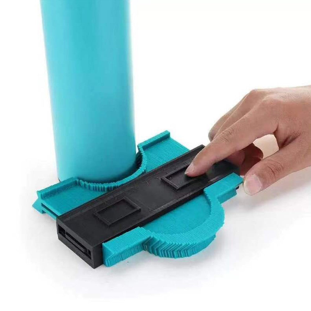 Contour Gauge Duplicator Profile Gauge Tiling Wood Measure Ruler Tools Laminate Tiles Edge Shaping - Black/Blue