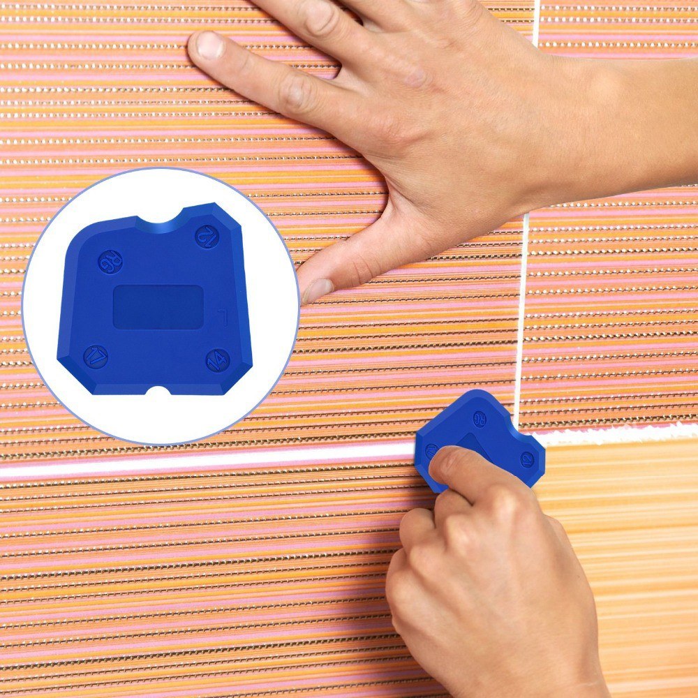 12 Pieces Caulking Tool Kit Silicone Sealant Finishing Tool - Blue