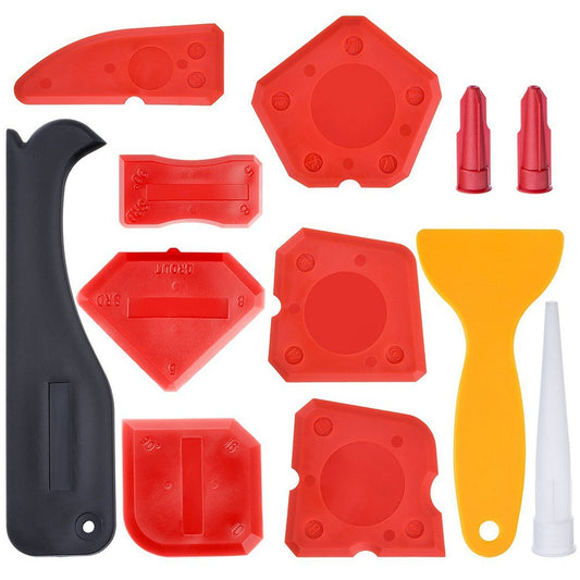 12 Pieces Caulking Tool Kit Silicone Sealant Finishing Tool - Red