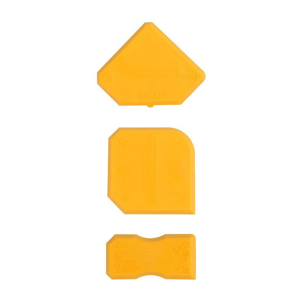 12 Pieces Caulking Tool Kit Silicone Sealant Finishing Tool - Yellow
