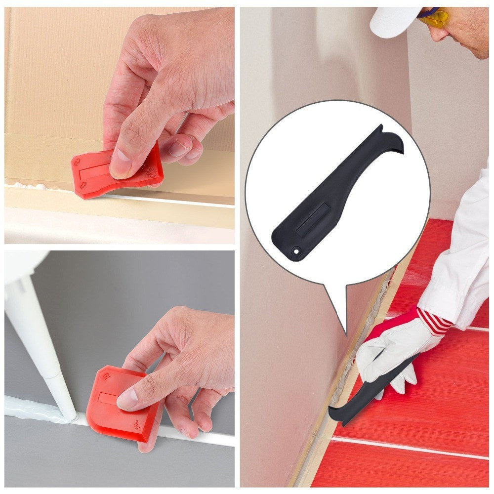 12 Pieces Caulking Tool Kit Silicone Sealant Finishing Tool - Yellow