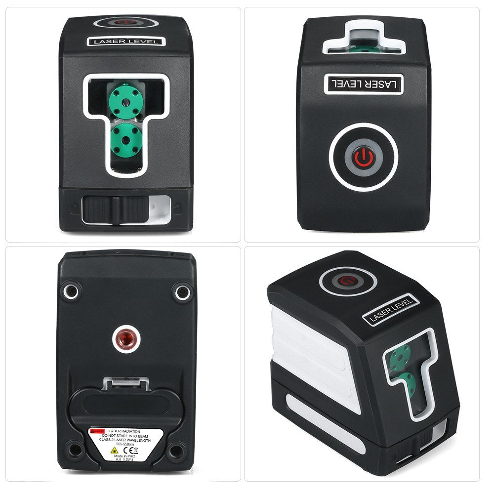 Self-Leveling 2 Lines Laser Level Cross Line Leveling Laser Level Kit - Without Bracket