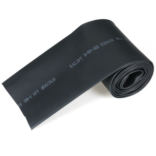 Heat Shrink Tubing Ratio 2:1 Electrical Sleeving Cable Wire Heatshrink Tube 2m Length - 50mm Diameter