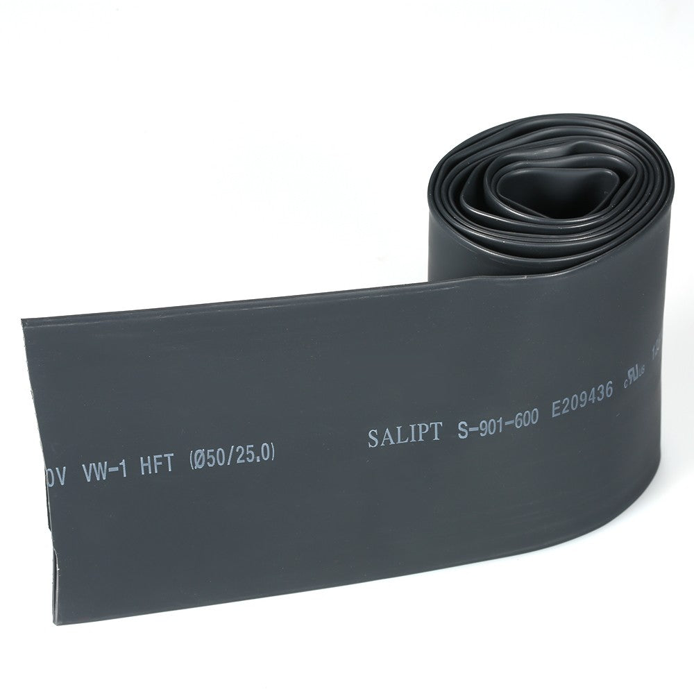 Heat Shrink Tubing Ratio 2:1 Electrical Sleeving Cable Wire Heatshrink Tube 2m Length - 50mm Diameter