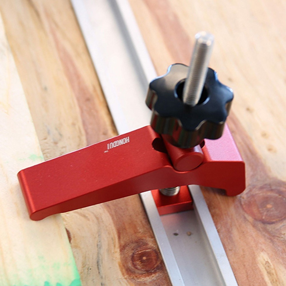 Quick Acting Hold Down Clamp T-slot T-track Clamp Set Aluminum Alloy Woodworking Tools