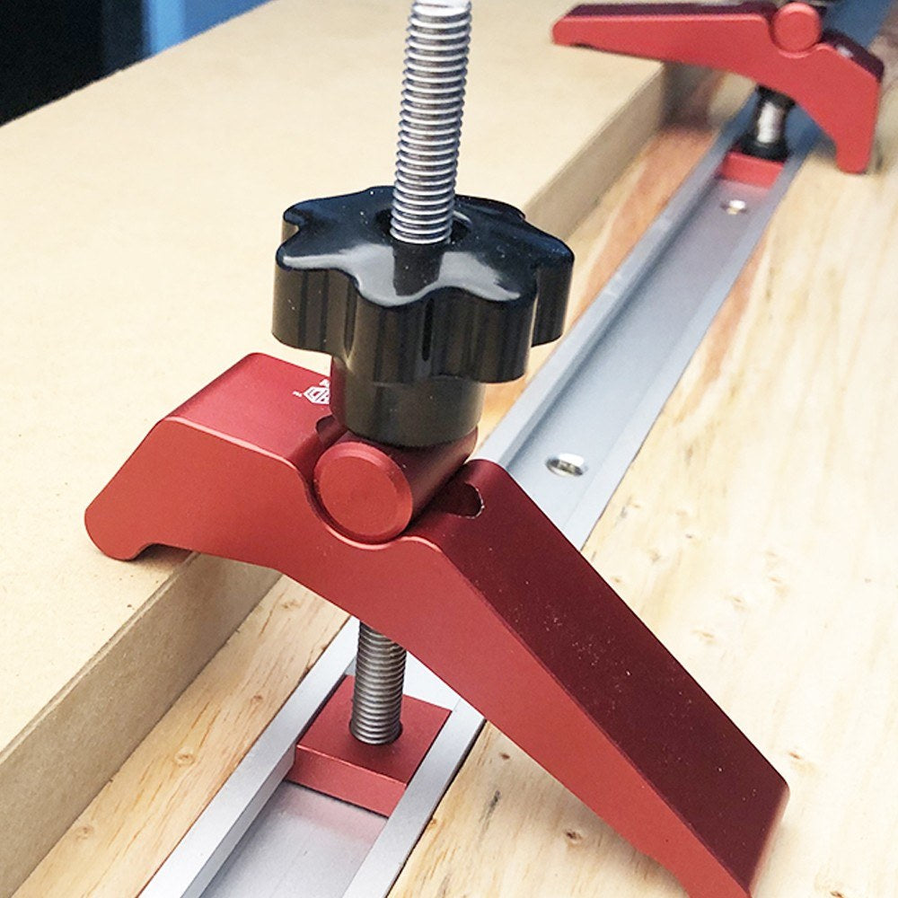 Quick Acting Hold Down Clamp T-slot T-track Clamp Set Aluminum Alloy Woodworking Tools