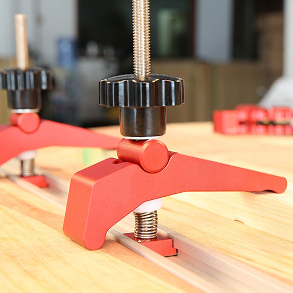 Quick Acting Hold Down Clamp T-slot T-track Clamp Set Aluminum Alloy Woodworking Tools
