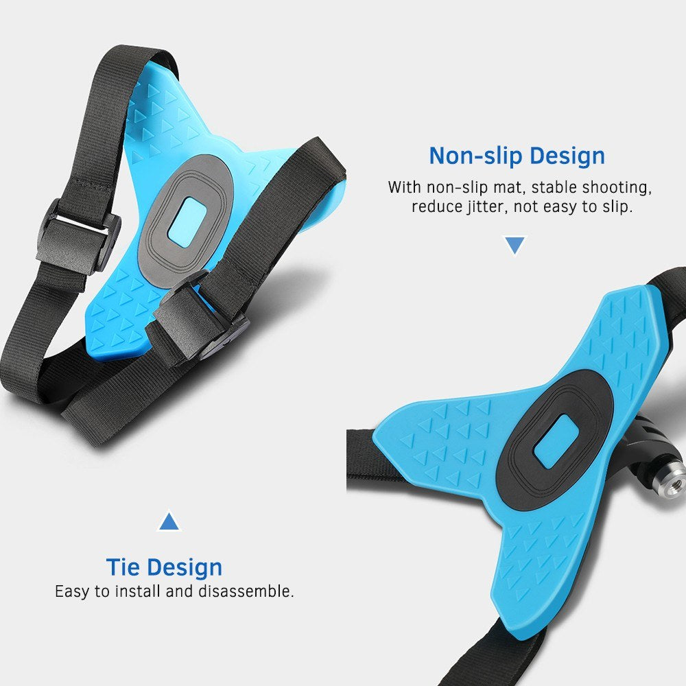 Universal Full Face Motorcycle Helmet Chin Mount Jaw Holder Strap for GoPro Hero 7/6/5/4/3 SJCAM SJ5000/6000/7000 DJI Osmo Action Etc.