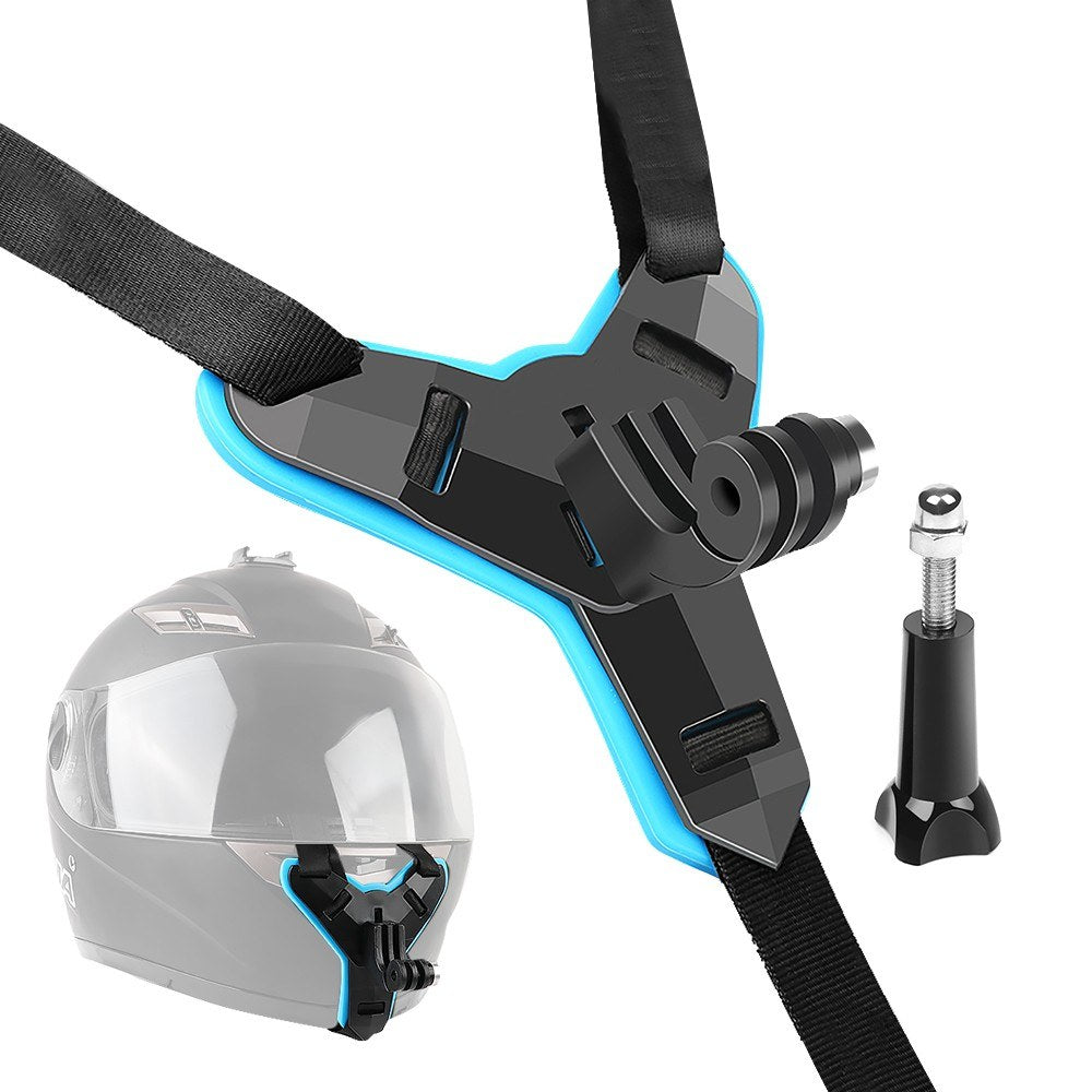 Universal Full Face Motorcycle Helmet Chin Mount Jaw Holder Strap for GoPro Hero 7/6/5/4/3 SJCAM SJ5000/6000/7000 DJI Osmo Action Etc.