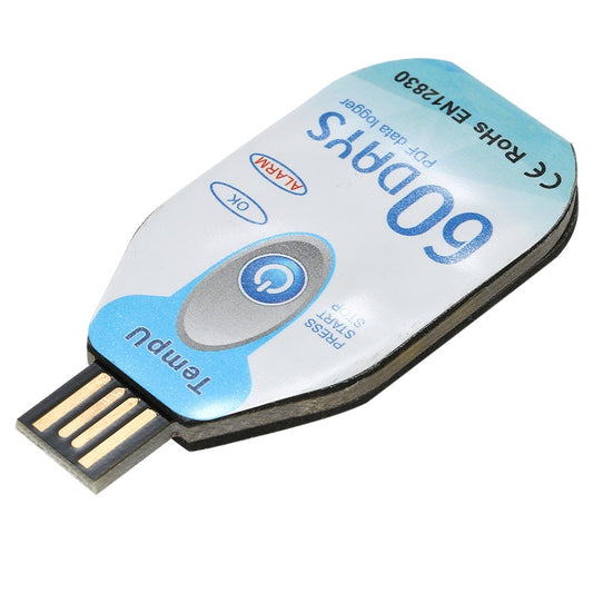 Waterproof USB 2.0 PDF Disposable Temperature Data Logger 60 Days Cold Chain Thermometer Recorder